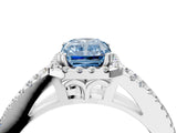 White gold Fancy Blue Radiant Cut Diamond Halo Split Shank Engagement Ring_55