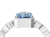 White gold Fancy Blue Radiant  Cut Diamond Milgrain Marquise Band with Prong Setting_7