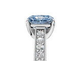White gold Fancy Blue Radiant  Cut Diamond Pave Band with Four-Prong Setting_40