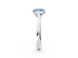 White gold Fancy Blue Radiant Cut Diamond Solitaire Engagement Ring with Cathedral Setting and Four-Prong Mount_28