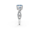 White gold Fancy Blue Radiant Cut Diamond Solitaire Ring with Four-Prong Setting and Twisted Pavé Band_50