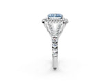 White gold Fancy Blue Radiant  Cut Double Halo Split Shank Diamond Ring with Prong Setting_51