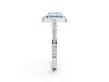 White gold Fancy Blue Radiant  Cut Halo Pave Split Shank Prong Setting Ring_34