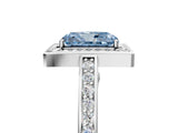 White gold Fancy Blue Radiant  Cut Halo Pave Split Shank Prong Setting Ring_37
