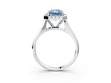 White gold Fancy Blue Radiant  Cut Halo Solitaire Engagement Ring with Square Band and Four-Prong Setting_16