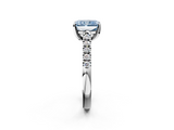 White gold Fancy Blue Radiant  Cut Pavé Band Solitaire Ring with Four-Prong Setting_27