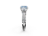 White gold Fancy Blue Radiant  Cut Pave Diamond Engagement Ring with Channel Set Band and Four-Prong Setting_39