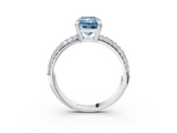 White gold Fancy Blue Radiant  Cut Pave Diamond Engagement Ring with Channel Set Band and Four-Prong Setting_40