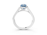 White gold Fancy Blue Radiant Cut Solitaire Cathedral Diamond Engagement Ring with Channel-Set Band and Four-Prong Setting_18
