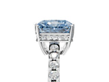 White gold Fancy Blue Radiant Cut Solitaire Diamond Engagement Ring with Pavé Band and Six-Prong Setting_29