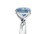White gold Fancy Blue Radiant Cut Solitaire Diamond Engagement Ring with Twisted Pave Band and Four-Prong Setting_60