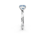 White gold Fancy Blue Radiant Cut Solitaire Diamond Engagement Ring with Twisted Pave Band and Four-Prong Setting_69