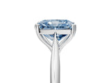 White gold Fancy Blue Radiant Cut Solitaire Diamond Ring with Six-Prong Setting and Classic Band_30