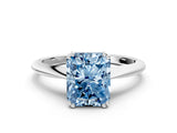 White gold Fancy Blue Radiant Cut Solitaire Diamond Ring with Six-Prong Setting and Classic Band_50