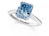 White gold Fancy Blue Radiant Cut Solitaire Diamond Ring with Six-Prong Setting and Classic Band_51