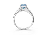 White gold Fancy Blue Radiant Cut Solitaire Diamond Ring with Six-Prong Setting and Classic Band_53