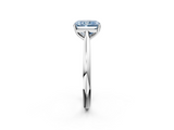 White gold Fancy Blue Radiant  Cut Solitaire Ring with Cathedral Band and Four-Prong Setting_54