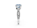 White gold Fancy Blue Radiant Cut Solitaire Twist Pave Diamond Engagement Ring with Prong Setting_26