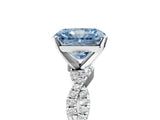 White gold Fancy Blue Radiant Cut Solitaire Twisted Pave Band with Four-Prong Setting_20