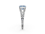 White gold Fancy Blue Radiant  Cut Split Shank Pave Diamond Engagement Ring with Four-Prong Setting_26