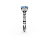 White gold Fancy Blue Radiant  Cut Three-Stone Diamond Pave Band with Prong Setting_39