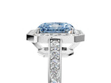 White gold Fancy Blue Radiant  Halo Pavé Diamond Engagement Ring with Bezel Setting_54