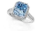 White gold Fancy Blue Radiant  Halo Pavé Diamond Engagement Ring with Four-Prong Setting_27
