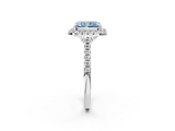 White gold Fancy Blue Radiant  Halo Pavé Diamond Engagement Ring with Four-Prong Setting_5