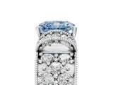 White gold Fancy Blue Radiant  Halo Pave Diamond Engagement Ring with Milgrain Detailing_71