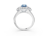 White gold Fancy Blue Radiant  Halo Split Shank Diamond Engagement Ring with Prong Setting_23