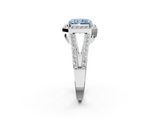 White gold Fancy Blue Radiant  Halo Split Shank Diamond Ring with Four-Prong Setting_34