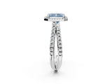White gold Fancy Blue Radiant  Halo Split Shank Diamond Ring with Pavé Setting_35