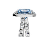 White gold Fancy Blue Radiant  Halo Split Shank Diamond Ring with Pavé Setting_38