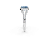 White gold Fancy Blue Radiant  Halo Split Shank Pave Diamond Ring with Four-Prong Setting_63