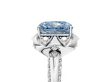 White gold Fancy Blue Radiant  Halo Split Shank Pave Diamond Ring with Petal Prong Setting_37