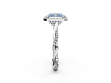 White gold Fancy Blue Radiant  Halo Twist Band Solitaire Ring_22