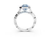 White gold Fancy Blue Radiant  Halo Twist Band Solitaire Ring_23