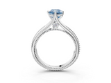 White gold Fancy Blue Radiant  Solitaire Beaded Band Six-Prong Setting_3