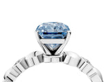 White gold Fancy Blue Radiant  Solitaire Bezel-Set Diamond Ring with Beaded Band and Four-Prong Setting_36