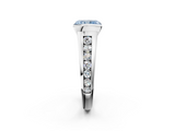 White gold Fancy Blue Radiant  Solitaire Bezel-Set Diamond Ring with Channel-Set Band_39