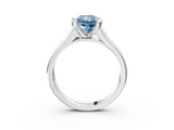 White gold Fancy Blue Radiant  Solitaire Bezel-Set Diamond Ring with Channel-Set Band_40