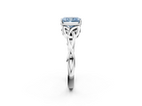 White gold Fancy Blue Radiant  Solitaire Celtic Knot Engagement Ring with Four-Prong Setting_44