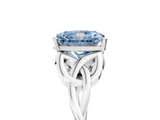 White gold Fancy Blue Radiant  Solitaire Celtic Knot Engagement Ring with Four-Prong Setting_47