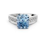 White gold Fancy Blue Radiant  Solitaire Channel-Set Diamond Engagement Ring with Four-Prong Setting_31