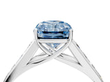 White gold Fancy Blue Radiant  Solitaire Channel-Set Diamond Engagement Ring with Four-Prong Setting_36
