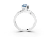White gold Fancy Blue Radiant  Solitaire Channel-Set Split Shank Ring with Tension Prong Setting_6