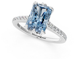 White gold Fancy Blue Radiant  Solitaire Diamond Engagement Ring with Pave Band and Six-Prong Setting_21