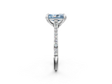 White gold Fancy Blue Radiant  Solitaire Diamond Engagement Ring with Pave Band and Six-Prong Setting_22