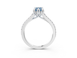 White gold Fancy Blue Radiant  Solitaire Diamond Engagement Ring with Pave Band and Six-Prong Setting_23