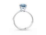 White gold Fancy Blue Radiant  Solitaire Diamond Ring with 4-Prong Setting on a Classic Band_6